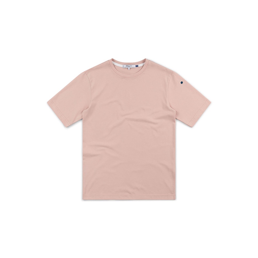 ECOGRAM 에코그램 [모노네이비] No-o23 유니섹스 프린트 티셔츠 파우더 핑크 fashion