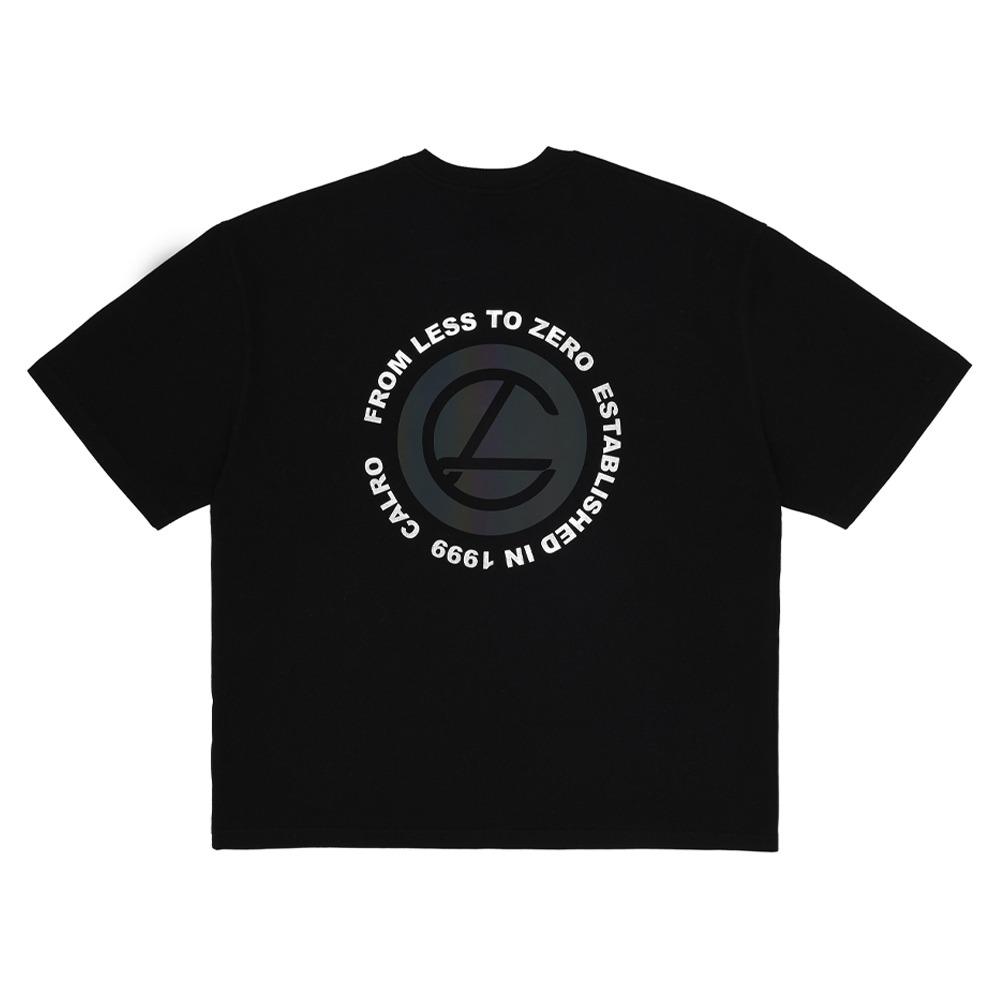 [까를로] Aurora black Logo T-shirts_Black fashion