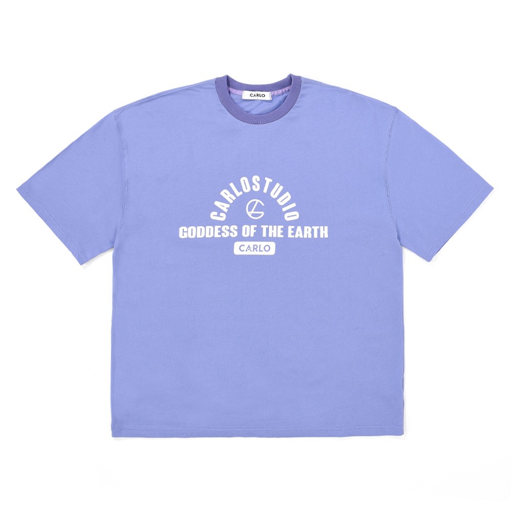ECOGRAM 에코그램 [까를로] CARLO Studio Logo T-shirts_Light Purple fashion