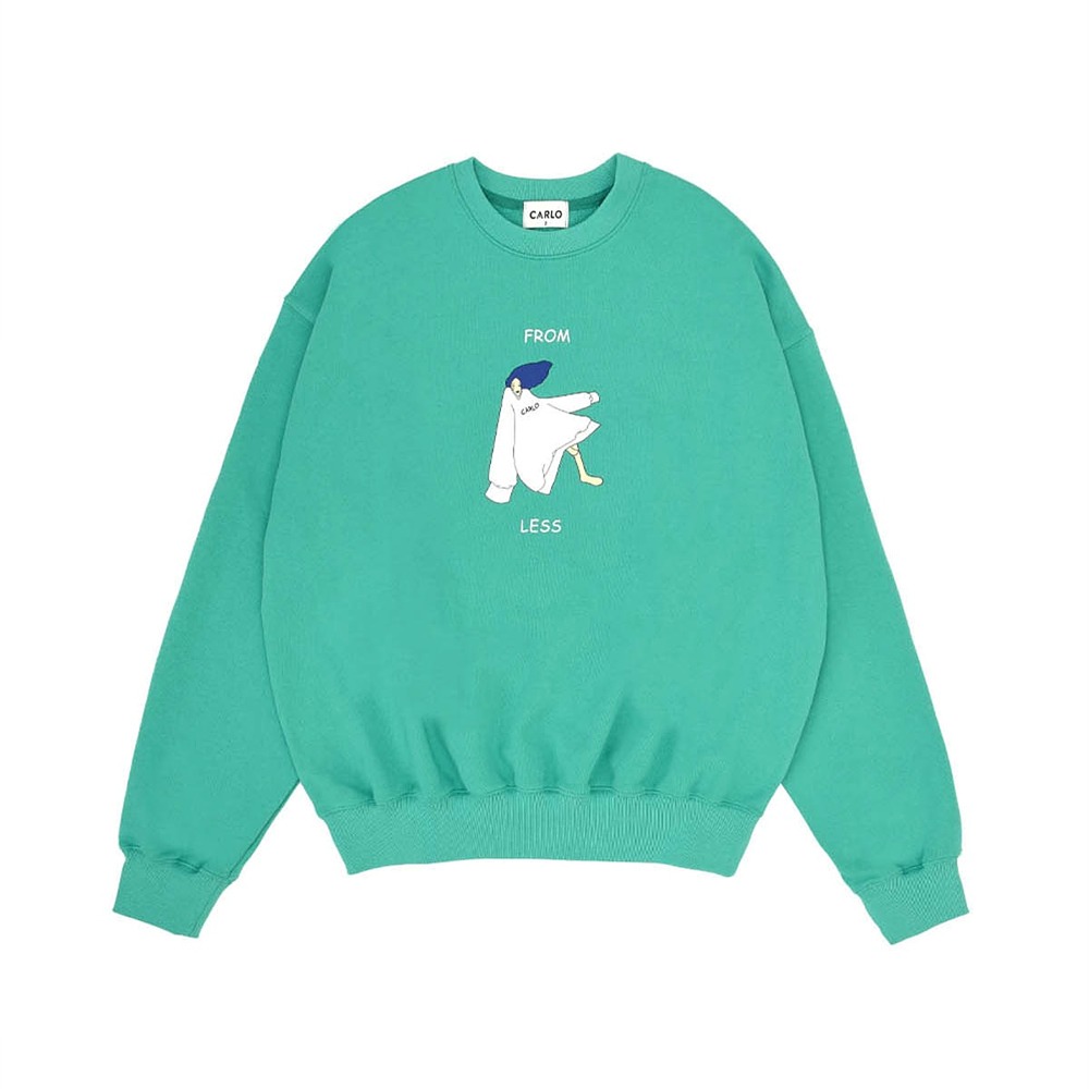 [까를로] From Less Sweatshirts_MINT fashion