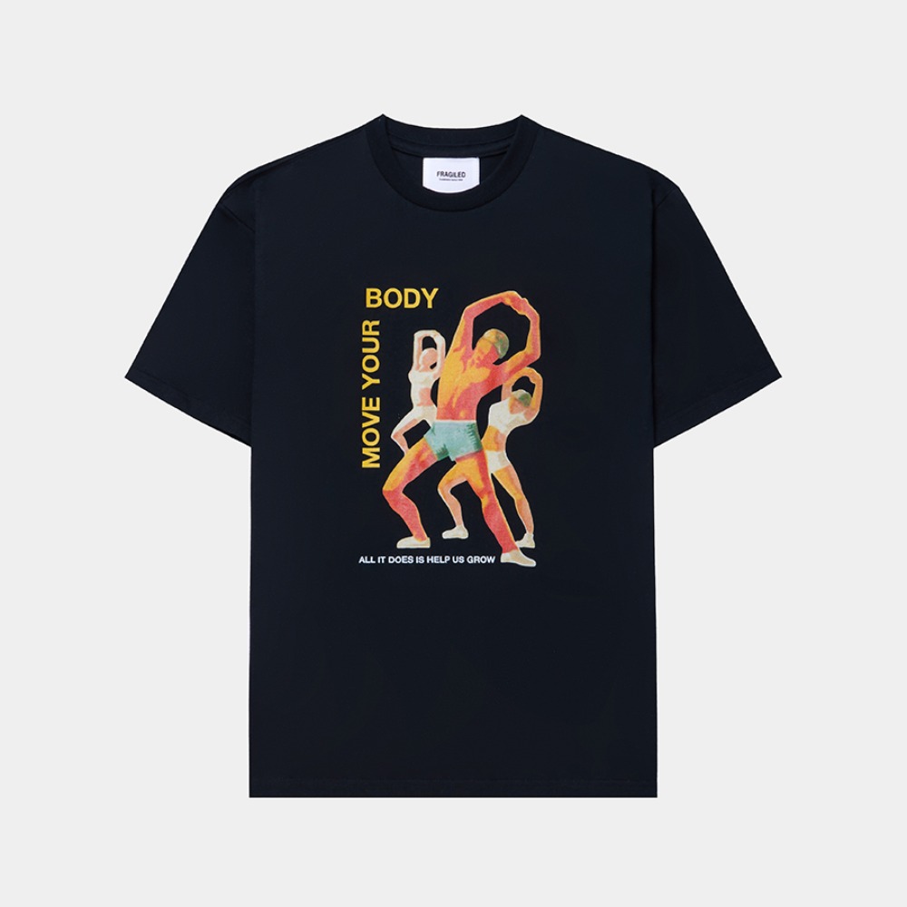 ECOGRAM 에코그램 [프레자일드] 오가닉 무브유얼바디 티셔츠_블랙 fashion