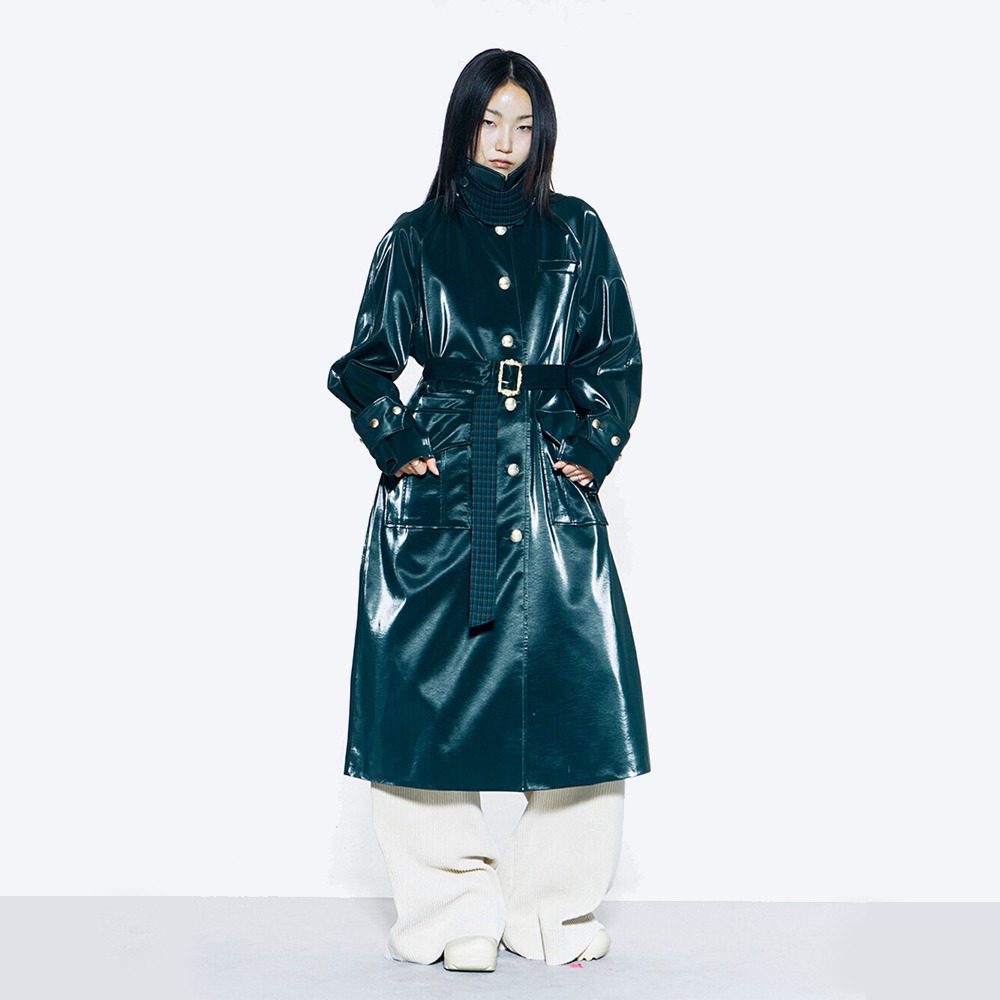 ECOGRAM 에코그램 [비건타이거] 레더 솔리드 코트 fashion