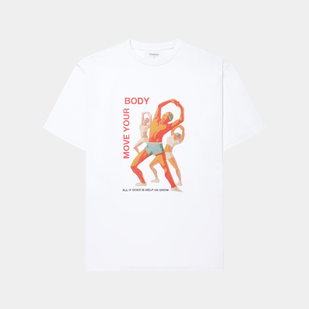 ECOGRAM 에코그램 [프레자일드] 오가닉 무브유얼바디 티셔츠_화이트 fashion
