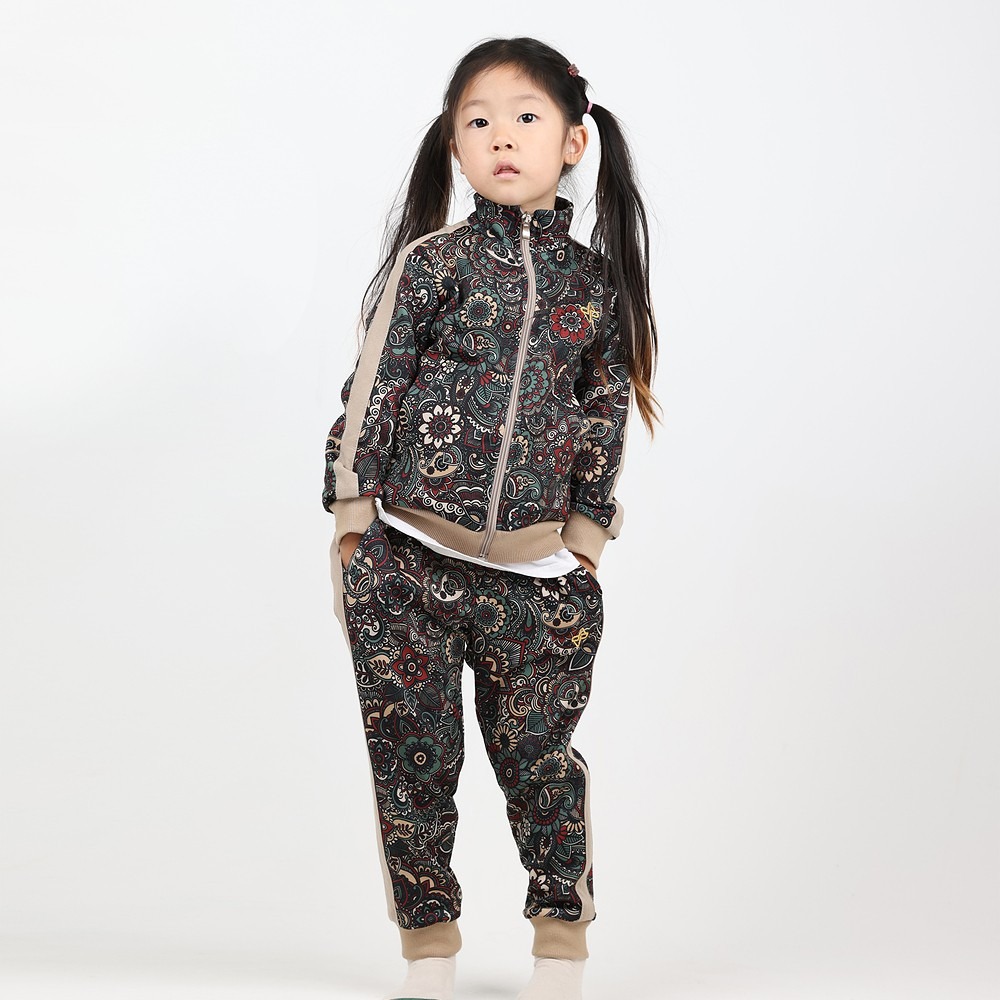 ECOGRAM 에코그램 [포움] POUM 페이즐리 트레이닝복 아동_세트 fashion