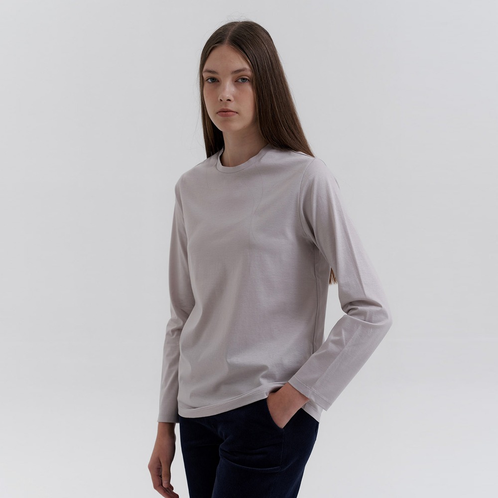 ECOGRAM 에코그램 [아유] silket cotton T-shirts_LIGHT GREY fashion