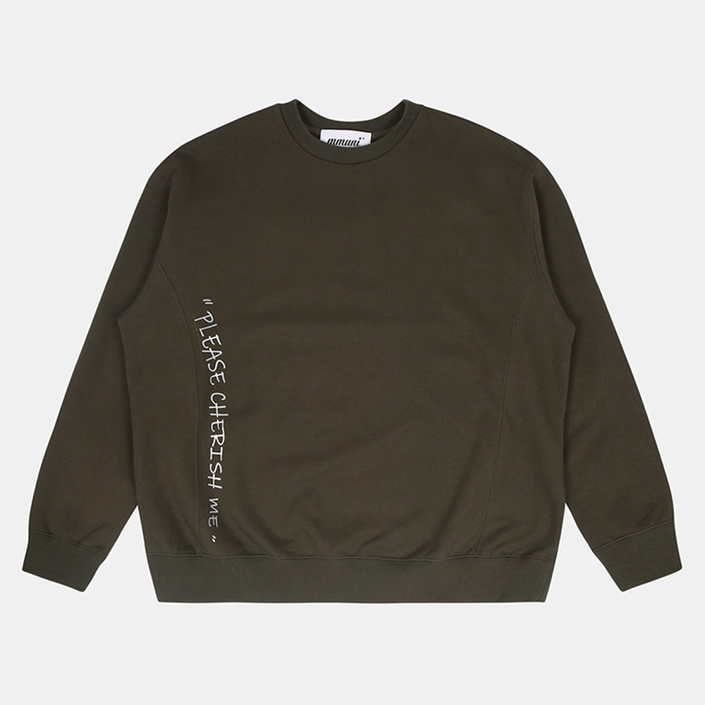 ECOGRAM 에코그램 [뮤니 프로젝트] mmuni lettering printing organic sweatshirts fashion