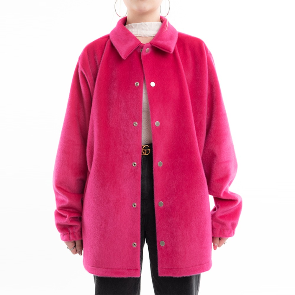 [톤슬] 송치 코치 자켓 핑크 fashion