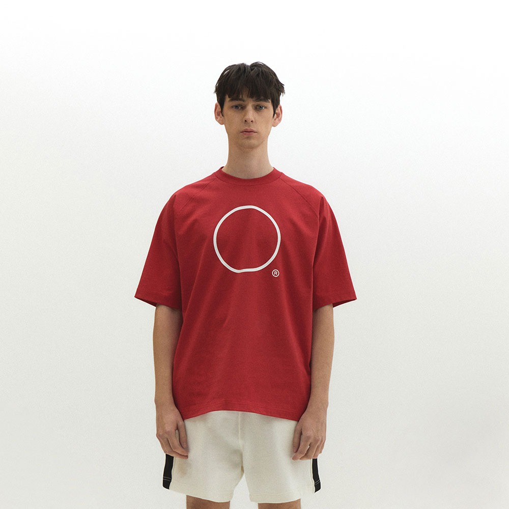 ECOGRAM 에코그램 [디어라이프] DRF 래글런 티셔츠 레드 fashion