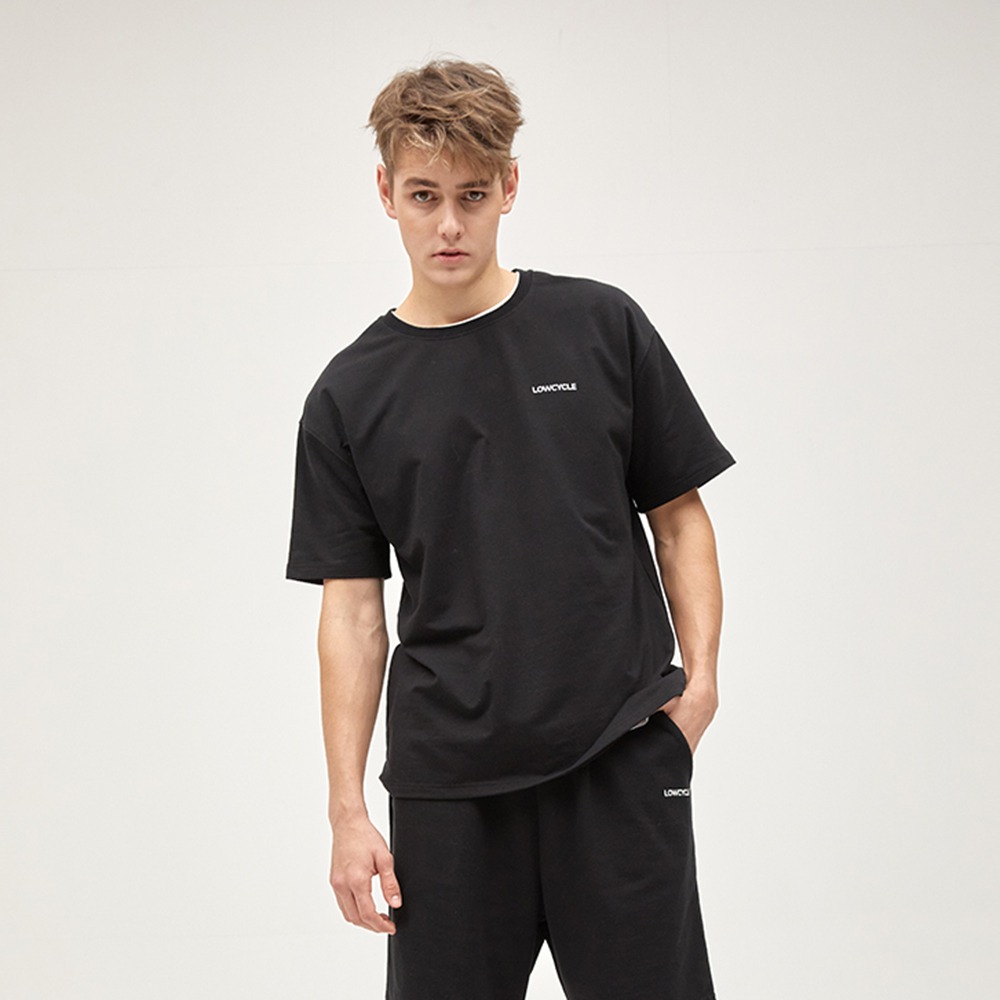 [로우사이클] CP쭈리 블랙 반팔 티셔츠 fashion