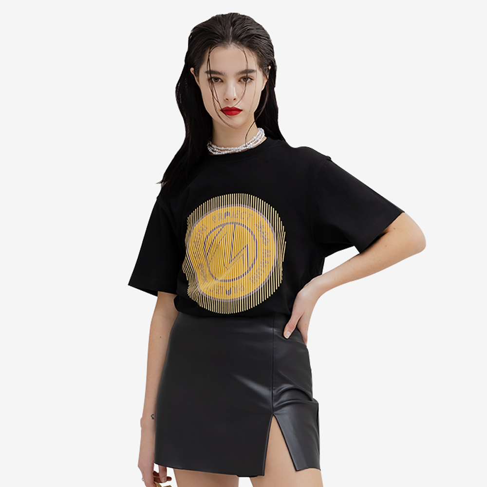 ECOGRAM 에코그램 [뮤니프로젝트] 입체 원형나염 디자인 유니섹스 티셔츠(T-SHIRTS#4) fashion