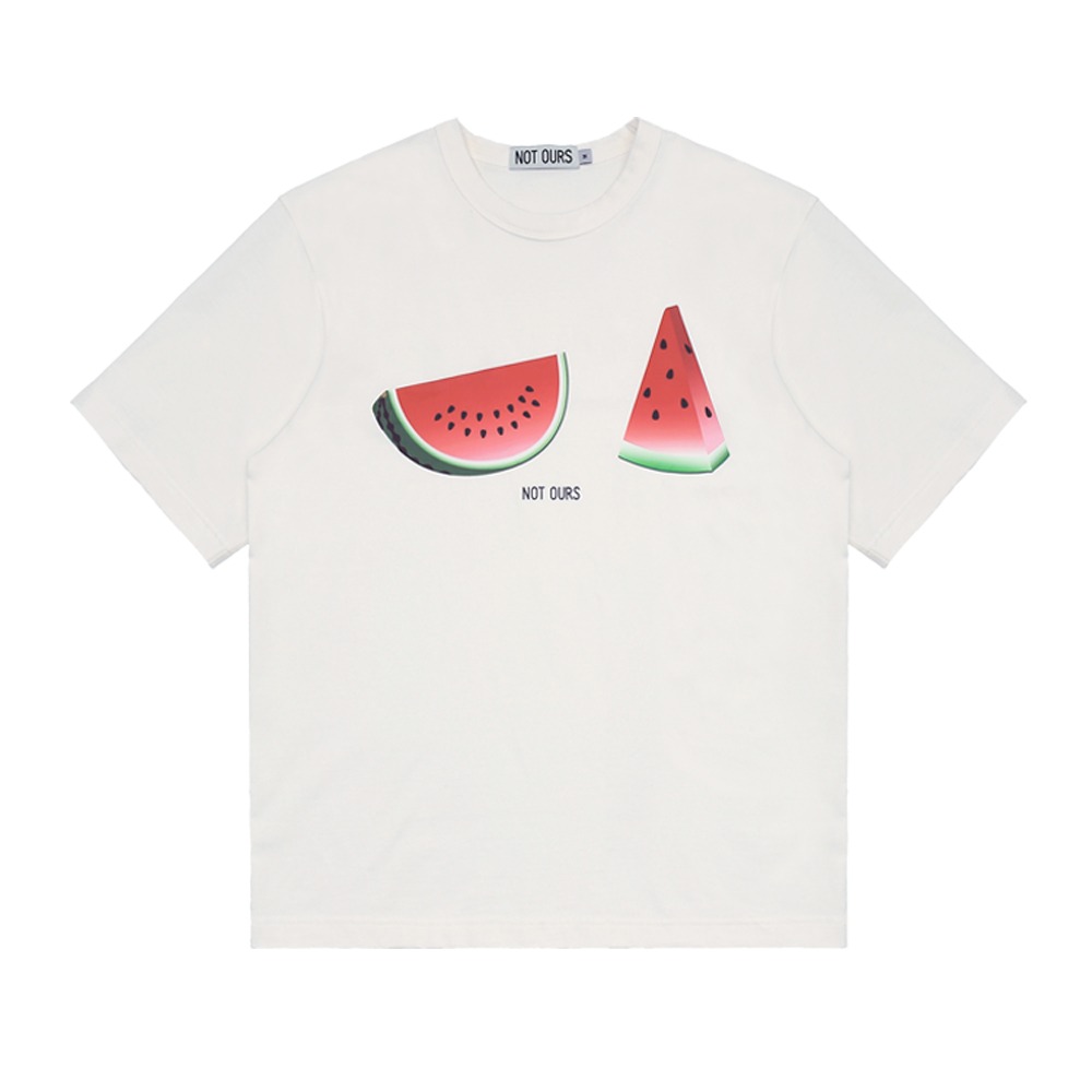 ECOGRAM 에코그램 [낫아워스] 수박 오가닉 코튼 티셔츠 fashion