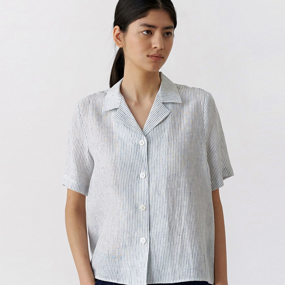 ECOGRAM 에코그램 [아유] linen stripe shirt fashion